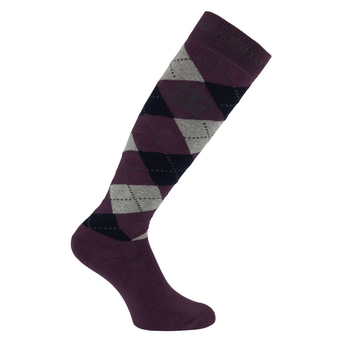 Socks HVPArgyle - 4633 - Plum-Navy-Grey melange