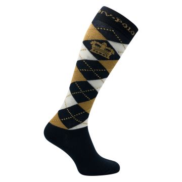 Socken HVP-Argyle -  Navy-Sand-Gold