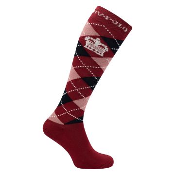 Socken HVP-Argyle -  Deep Red-Navy
