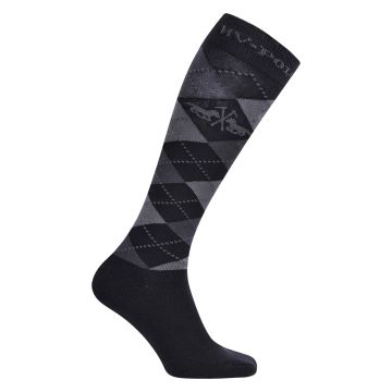 Socken HVP-Argyle -  Black-Lightgrey