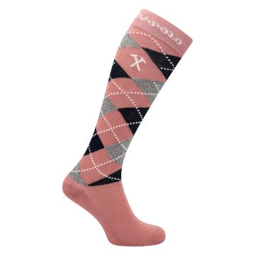 Socken HVP-Argyle -  Dusty Rose-Navy