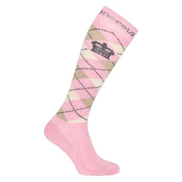Socken HVP-Argyle -  Dark mauve Heather 
