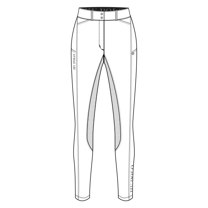 Riding breeches HVPCleo FullGrip - 0001 - White
