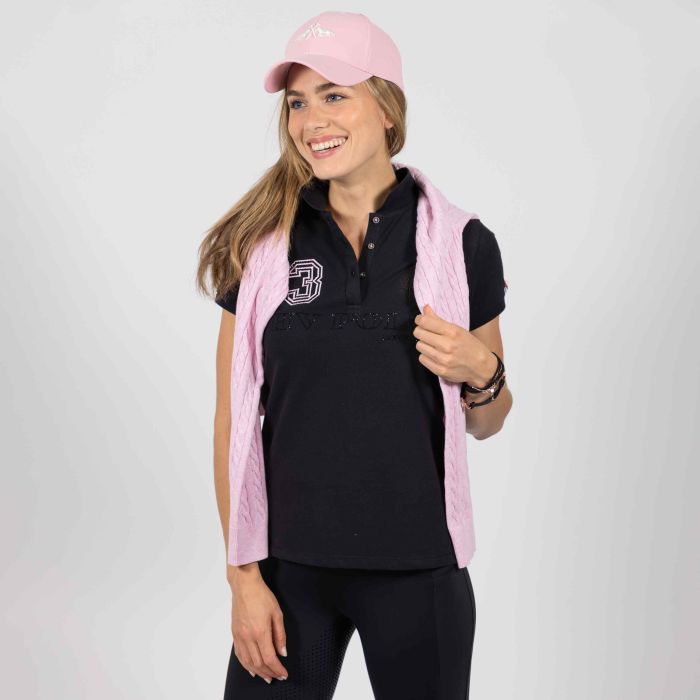 Polo shirt Favouritas Luxury - 9544 - Black-Rose