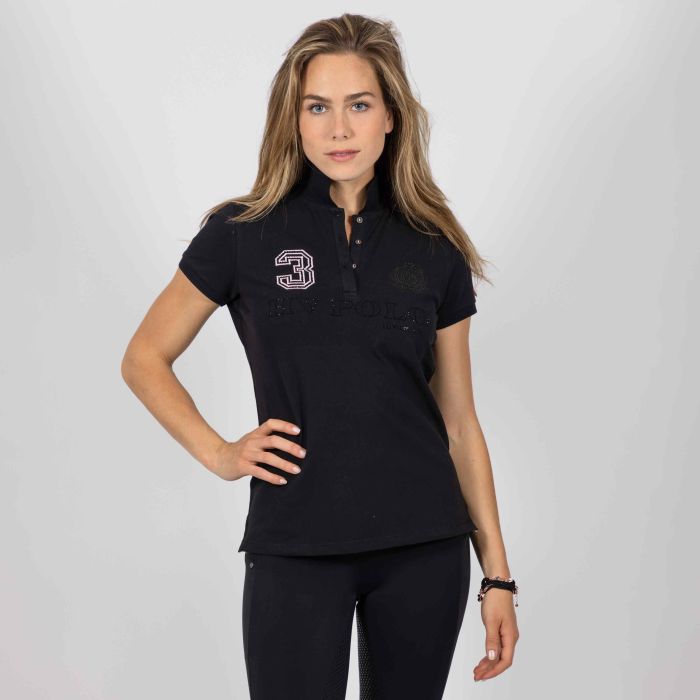 Polo shirt Favouritas Luxury - 9544 - Black-Rose